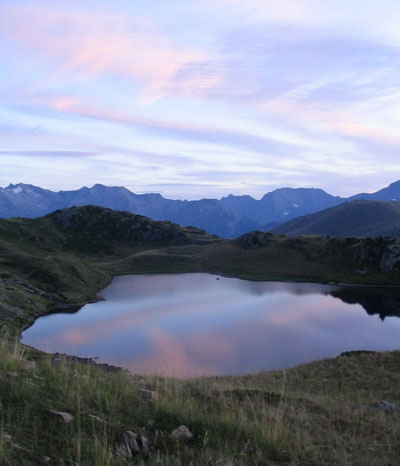 Lac noir miroir � L'Alpe d'Huez