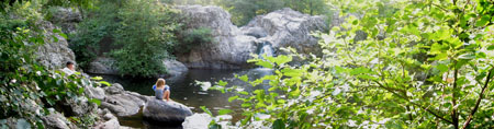 Cascades sur la rivi�re "la ligne" � Luth