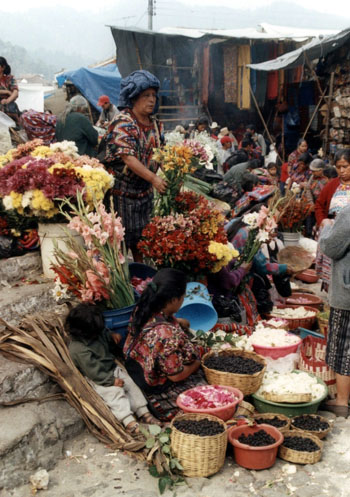 March� aux fleurs � Chichicastenango