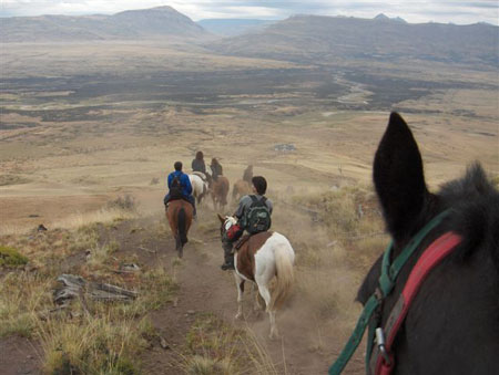 Chevauch�e en Patagonie