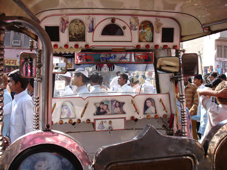 Int�rieur d'un rickschaw � Jodhpur