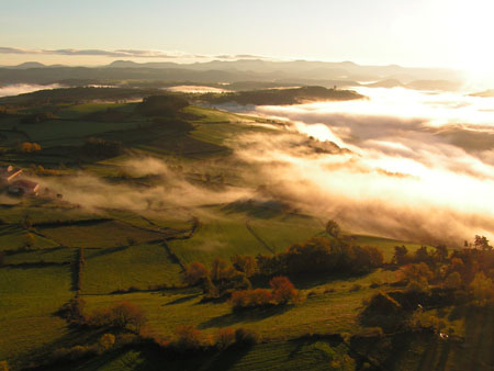 La Haute-Loire vue du ciel