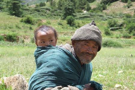 Vieux L� Pa et son petit fils