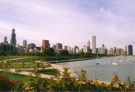 Chicago au bord du lac Michigan