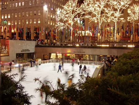 Patinoire au pied du Rockfeller Center
