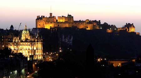 Le ch�teau d'Edinburgh de nuit