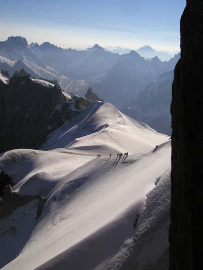L'ar�te de l'Aiguille du Midi
