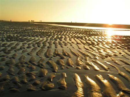 Reflets sur une plage