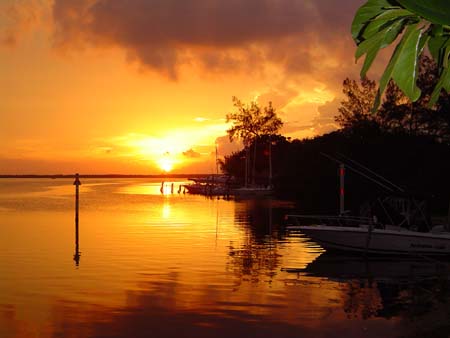 Coucher de soleil sur la lagune