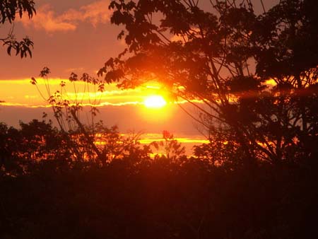 Coucher de soleil sur la Selva