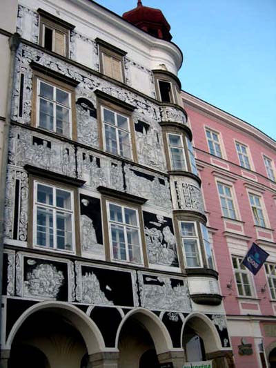 Maison en sgraffite � Telc