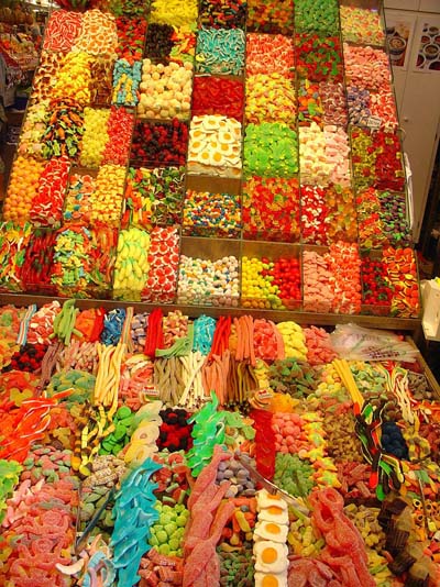 Bonbons bons sur le march� de Barcelone