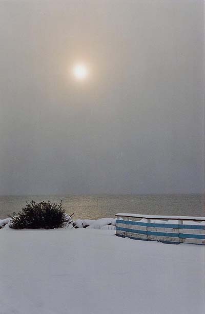 Vue de mer enneig�e
