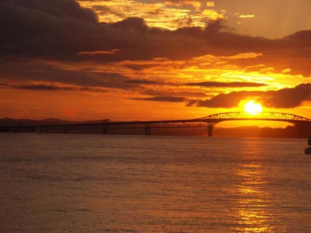 Coucher de soleil � Auckland