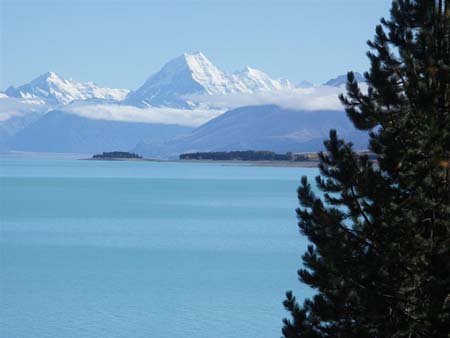 Le Mont Cook derri�re le lac Pukaki
