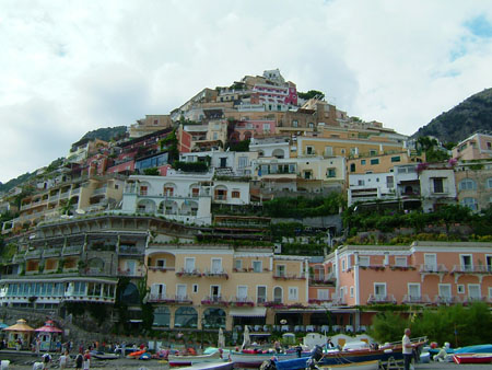 Positano vue de la plage