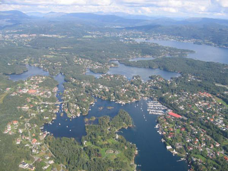 Vue d'avion en d�collant de Bergen