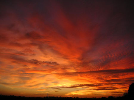 Coucher de soleil en Angleterre