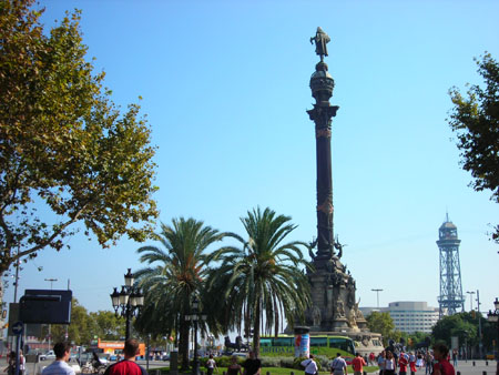 Statue Christophe Colomb � Barcelone