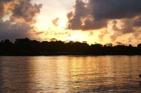 Coucher de soleil � Tortuguero