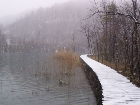 Plitvice sous la neige
