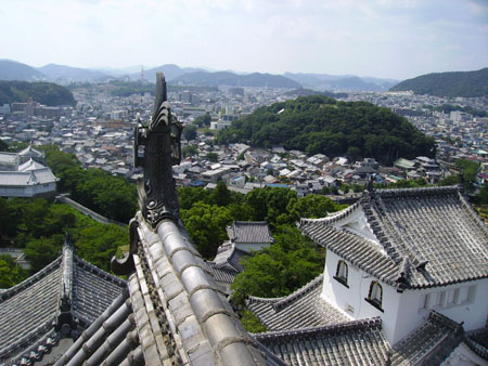 Ch�teau Himeji vu d'en haut