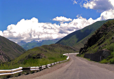 En chemin vers le lac Issyk kul
