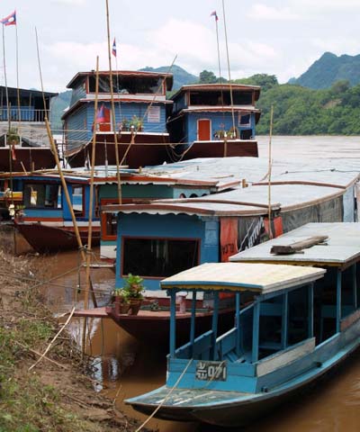 Bateaux au bord du M�kong