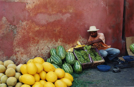 Marchand ambulant � Marrakech