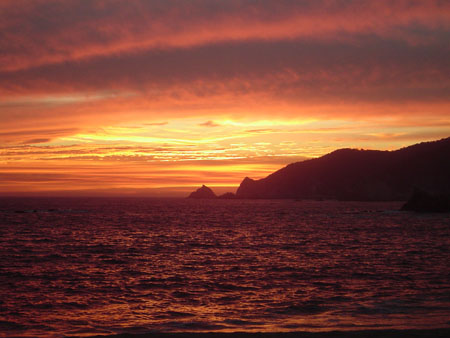 Coucher de soleil � Maruata