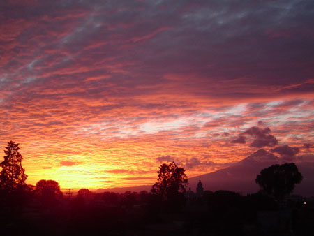 Coucher de soleil � Cholula