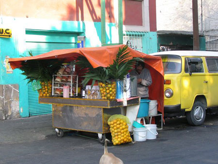 Vendeur de jus de fruits