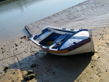 Barque � mar�e basse
