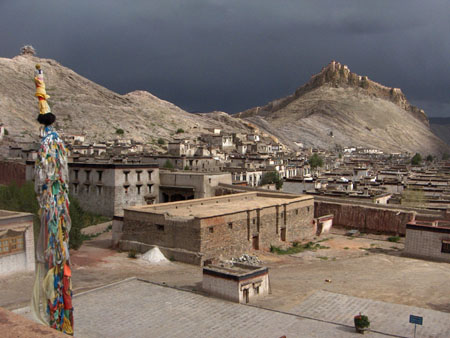 Vue sur la ville sacr�e de Gyantse