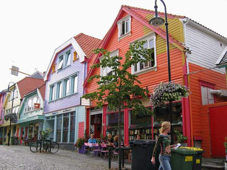 Maisons color�es dans la vieille ville