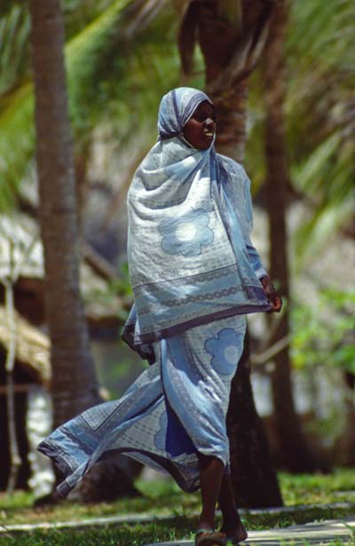 Femme en bleu
