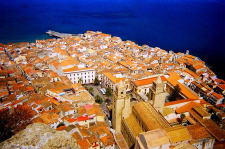 Cefalu vue de la rocca 