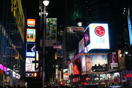 Times Square la nuit