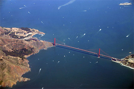 Golden Gate Bridge vu d'avion
