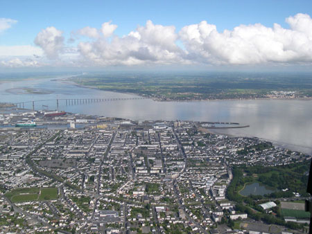 Estuaire de la Loire et la ville de Saint-Nazaire