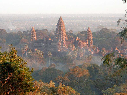 Coucher de soleil sur Angkor Wat