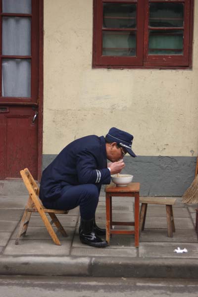 Pause d�jeuner � Shanghai