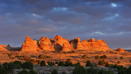 Lever de soleil sur les Teepees