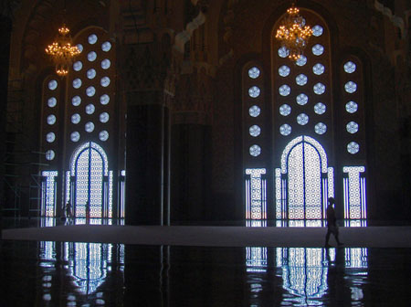 A l'int�rieur de la grande mosqu�e Hassan II