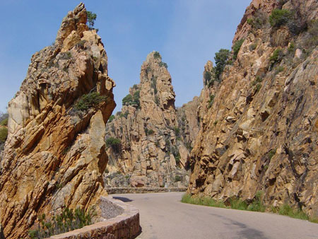 Calanche Piana depuis la route