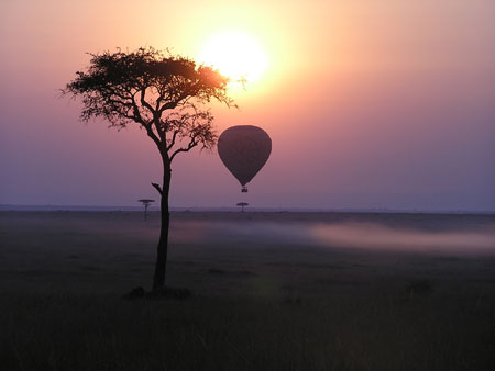 Aurore sur la r�serve de Masai-Mara
