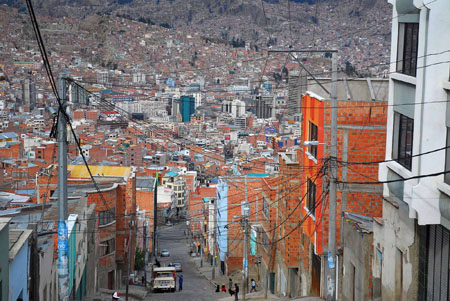 La rue en pente