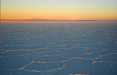 Cr�puscule sur le salar