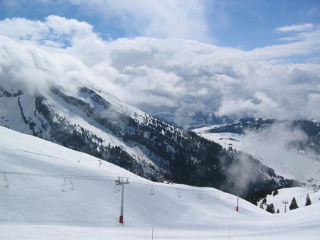 En haut des pistes