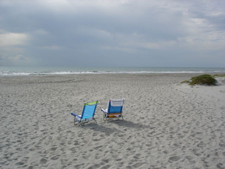 Plage d�sert�e de Cocoa Beach